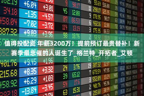 值得投配资 年薪3200万！提前预订最贵替补！新赛季最悲催的人诞生了_格兰特_开拓者_艾顿